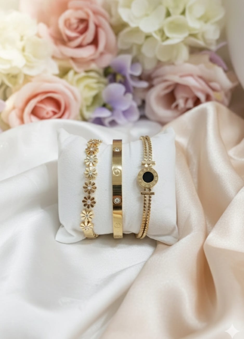 ✨ Elegant Gold-Tone Bracelet Set: Durable, Everyday Luxury & Exquisite Craftsmanship