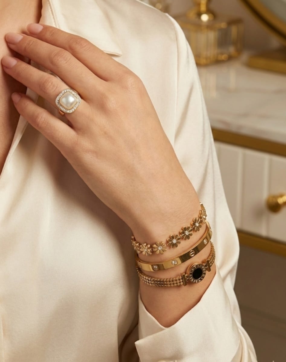 ✨ Elegant Gold-Tone Bracelet Set: Durable, Everyday Luxury & Exquisite Craftsmanship