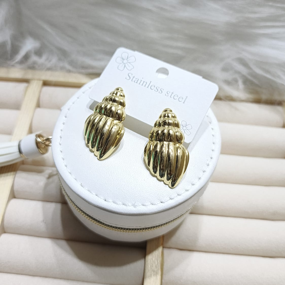 The Golden Nautilus Studs